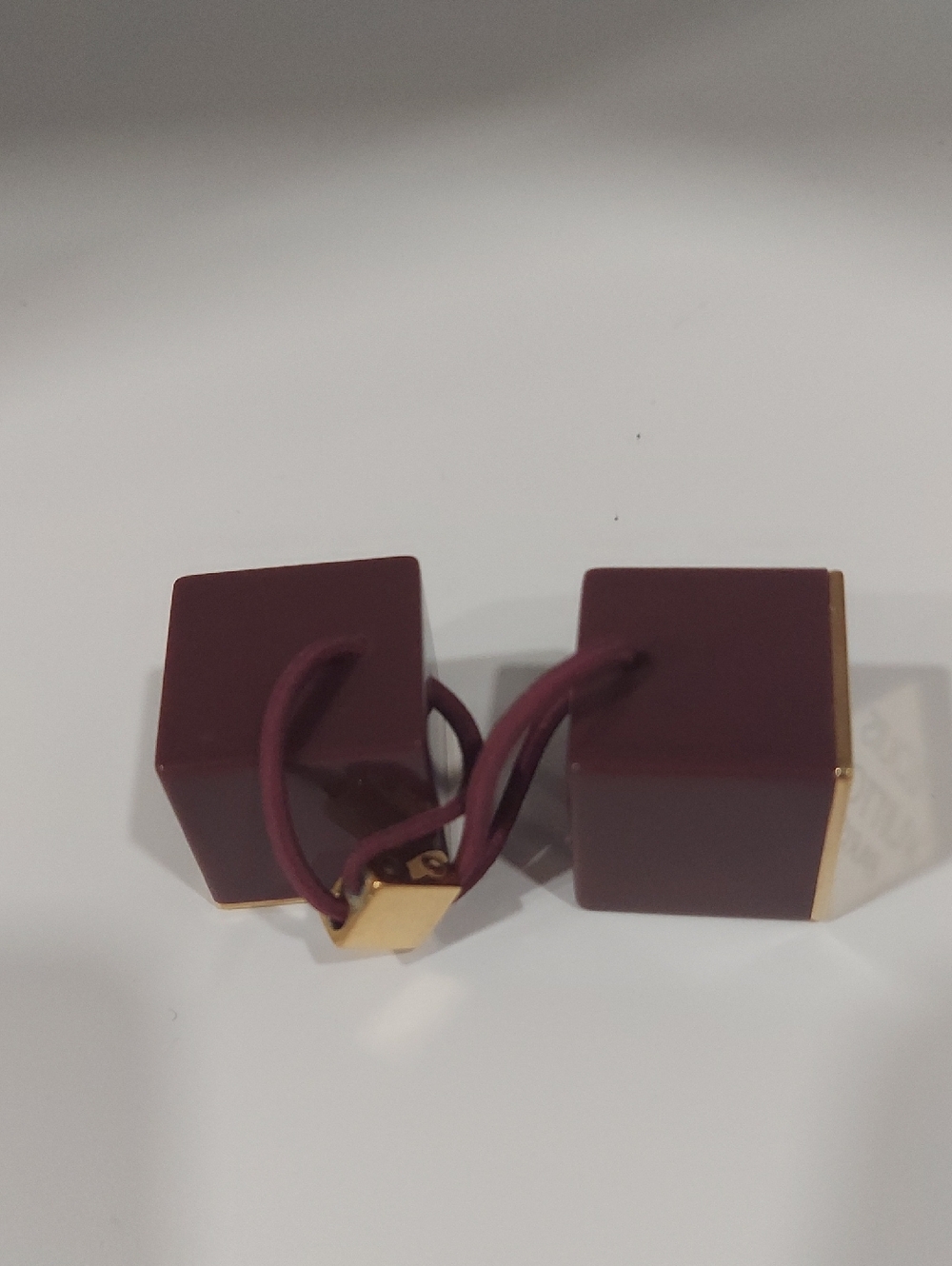 Louis Vuitton Purple Plum Aubergine Lucite Logo Jumbo Hair Tie Band Cube VCG! - Picture 4 of 4